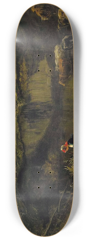 Louis-Godefroy Jadin - View of Montfort lAmaury 8.25 inch art skate deck Louis-Godefroy Jadin - View of Montfort lAmaury 8.25 inch art skate deck