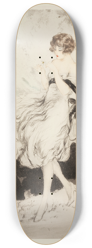 Louis Icart - Lady with a Daisy 8.25 inch art skate deck