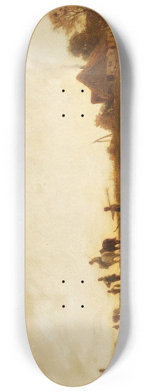 Adolf Heinrich Lier - Heimkehr der Landleute am Abend bei Pang III 8.25 inch art skate deck