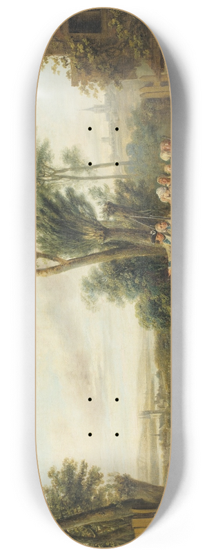 Louis Joseph Watteau - TheDeparture Of The Conscripts 8.25 inch art skate deck