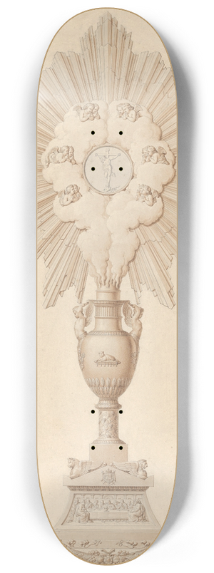 Louis Lafitte - Design for a Monstrance (Presented to the City of Trieste by King Louis XVIII) 8.25 inch art skate deck