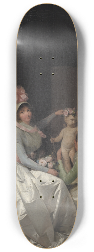 Louis Lopold Boilly - Garlanding the Statuette of Cupid 8.25 inch art skate deck