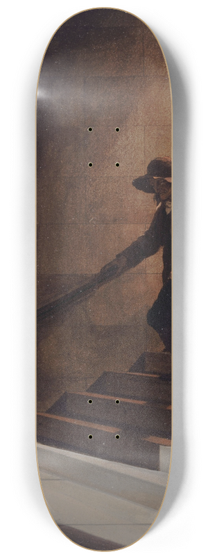 Louis Lopold Boilly - La Descente de lescalier 8.25 inch art skate deck