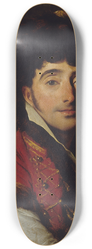 Louis Lopold Boilly - Portrait dun acteur, en veste rouge borde de fourrure 8.25 inch art skate deck