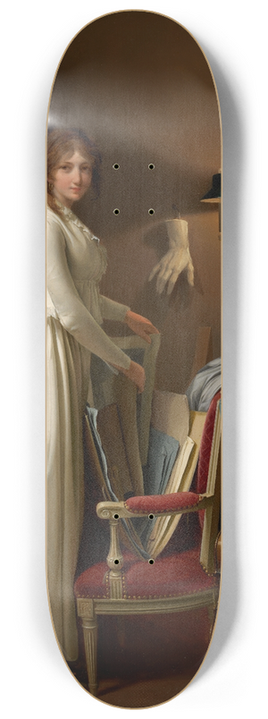 Louis Lopold Boilly - The Artists Wife In His Studio 8.25 inch art skate deck
