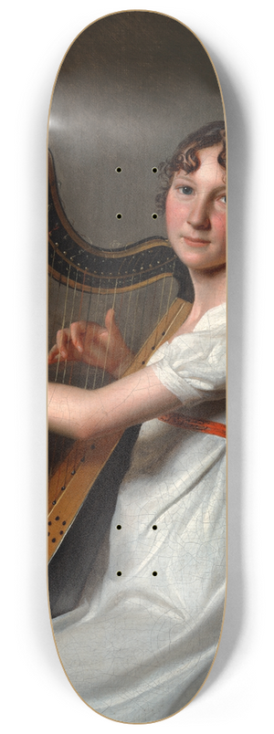 Louis Lopold Boilly - The YoungHarpist 8.25 inch art skate deck