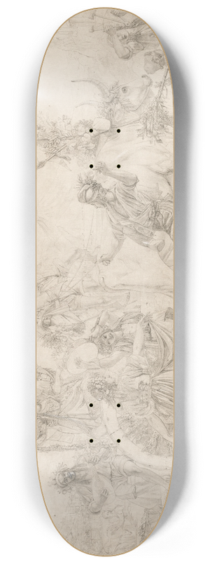 Louis Lopold Robert - Pilgrims Returning from the Feast Day of the Madonna dellArco 8.25 inch art skate deck