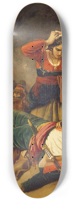 Louis Lopold Robert - The Death of the Brigand 8.25 inch art skate deck
