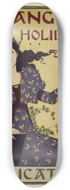 Louis Rhead - L. Prang and Cos Holiday Publications 8.25 inch art skate deck