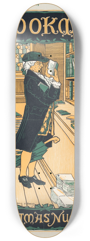 Louis Rhead - The bookman Christmas number 8.25 inch art skate deck Louis Rhead - The bookman Christmas number 8.25 inch art skate deck