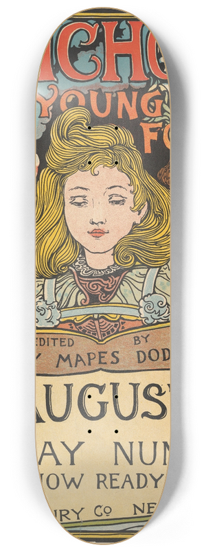 Louis Rhead - The Century; Holiday Number; St. Nicholas for Young Folks, August 8.25 inch art skate deck