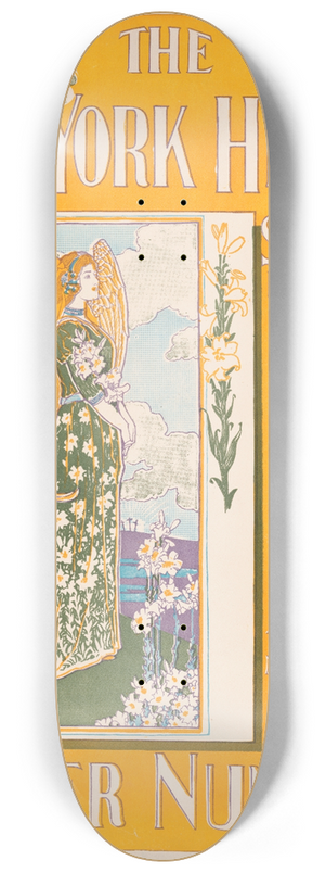 Louis Rhead - The New York Herald Sunday March 22nd 1896. A newspaper marvel Easter number 8.25 inch art skate deck Louis Rhead - The New York Herald Sunday March 22nd 1896. A newspaper marvel Easter number 8.25 inch art skate deck
