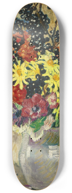 Louis Valtat - Bouquet aux branches de cassissier dans pichet brun 8.25 inch art skate deck