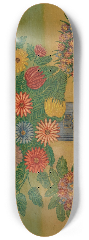 Louis Vivin - Bouquet de fleurs avec papillons 8.25 inch art skate deck