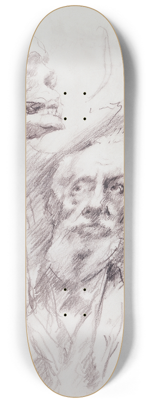 Lovis Corinth - Anatomist with skelleton 8.25 inch art skate deck