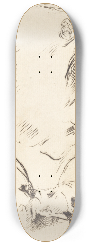 Lovis Corinth - Cow Barn  II (Kuhstall II) 8.25 inch art skate deck