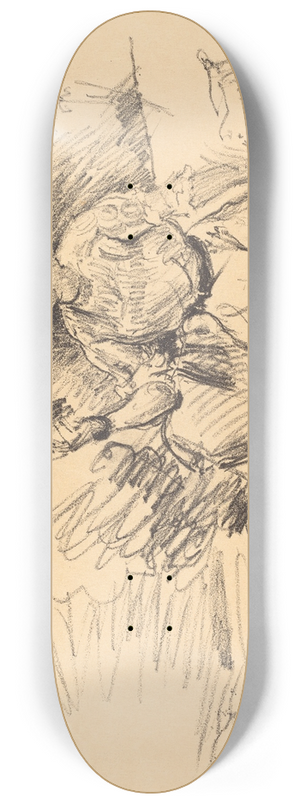 Lovis Corinth - Girl Reading (Lesendes Mdchen) 8.25 inch art skate deck