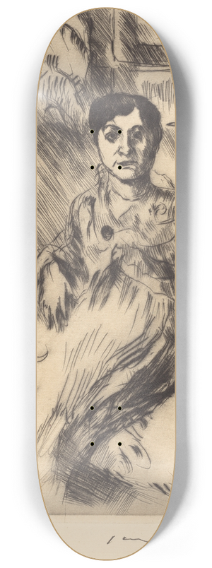 Lovis Corinth - Interior with Woman (Interieur mit Frau) 8.25 inch art skate deck