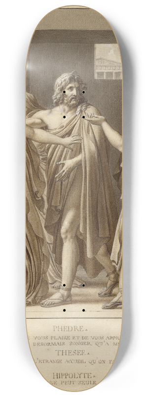 Anne Louis Girodet-Trioson - Phaedra Rejecting the Embraces of Theseus 8.25 inch art skate deck