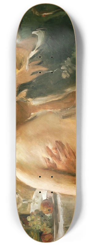 Lovis Corinth - Self portrait with his wife Charlotte Berend-Corinth and a sekt glass 8.25 inch art skate deck