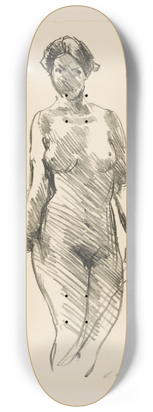 Lovis Corinth - Stehender Akt 8.25 inch art skate deck Lovis Corinth - Stehender Akt 8.25 inch art skate deck