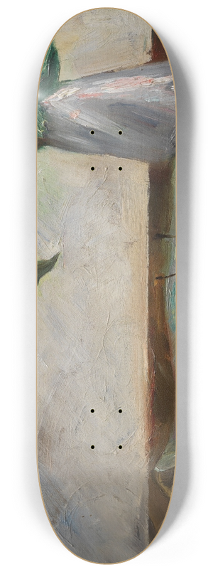Lovis Corinth - Stillleben mit Blumen in Vase, Muschel und Obst 8.25 inch art skate deck