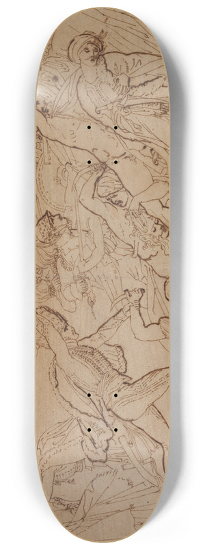 Anne Louis Girodet-Trioson - Study for The Revolt of Cairo 8.25 inch art skate deck Anne Louis Girodet-Trioson - Study for The Revolt of Cairo 8.25 inch art skate deck