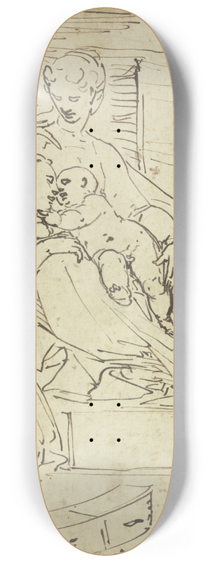 Luca Cambiaso - Mystische Vermhlung der Heiligen Katharina mit dem Jesusknaben 8.25 inch art skate deck