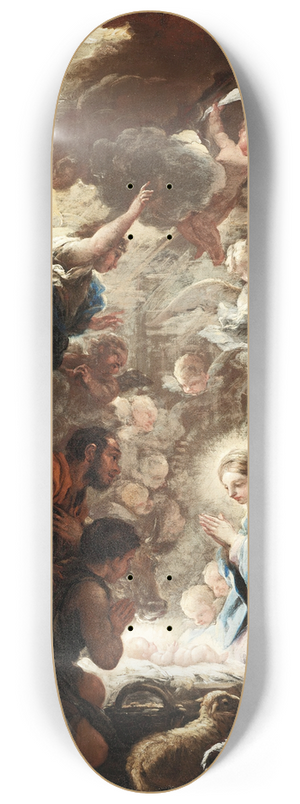 Luca Giordano - Adoration of the Shepherds 8.25 inch art skate deck