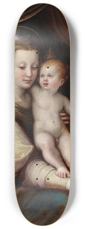 Luca Longhi - The Holy Family and St. Stephen 8.25 inch art skate deck