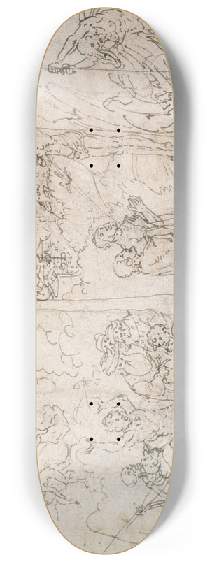 Lucas Cranach the Elder - Law and gospel 8.25 inch art skate deck