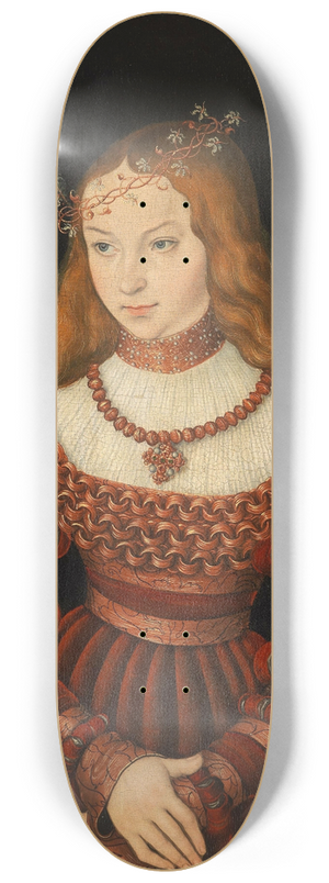 Lucas Cranach the Elder - Sibylle of Cleves 8.25 inch art skate deck