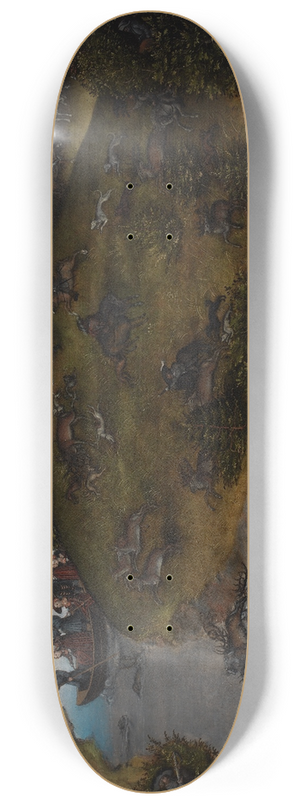 Lucas Cranach the Elder - The Stag Hunt of the Elector Frederic the Wise (1463-1525) of Saxony 8.25 inch art skate deck
