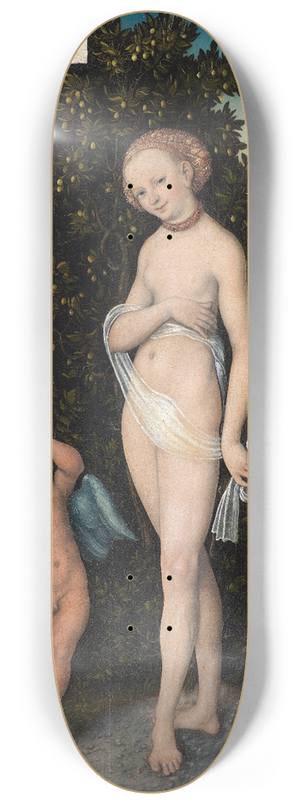 Lucas Cranach the Elder - Venus with Cupid Stealing Honey 8.25 inch art skate deck
