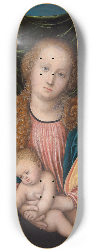 Lucas Cranach the Elder - Virgin and Child 8.25 inch art skate deck