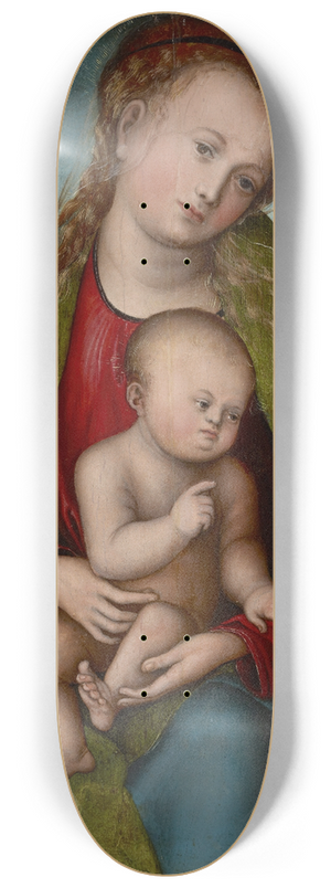 Lucas Cranach the Elder - Virgin Mary with the Child and Saint John the Baptist 8.25 inch art skate deck