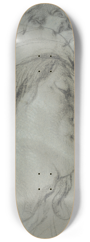 Lucas Franchoys the Younger - Head Studies of A Young Man Wearing a Hat and of a Black Man 8.25 inch art skate deck