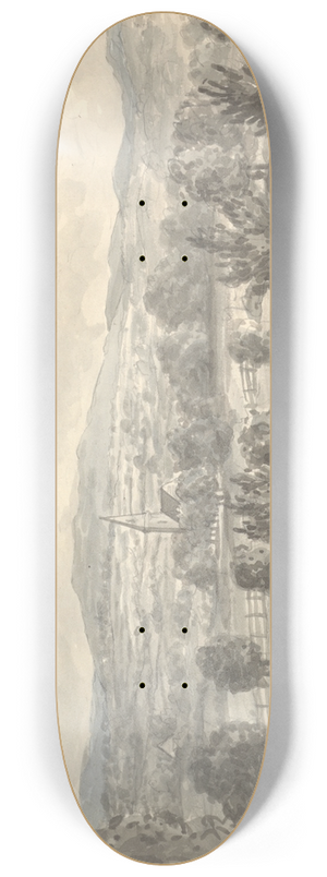 Anne Rushout - From Window at Garnestone 8.25 inch art skate deck