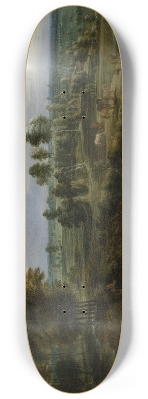 Lucas van Uden - Landscape with Pastures and Clusters of Trees 8.25 inch art skate deck Lucas van Uden - Landscape with Pastures and Clusters of Trees 8.25 inch art skate deck