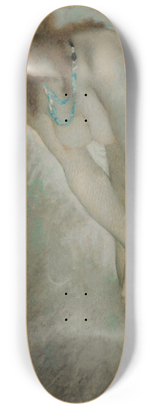 Lucien Lvy-Dhurmer - Femme nue portant un collier 8.25 inch art skate deck