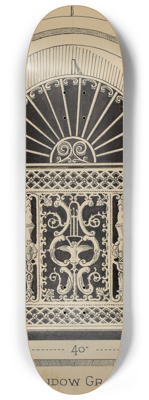 Lucien Verbeke - Window Grille 8.25 inch art skate deck