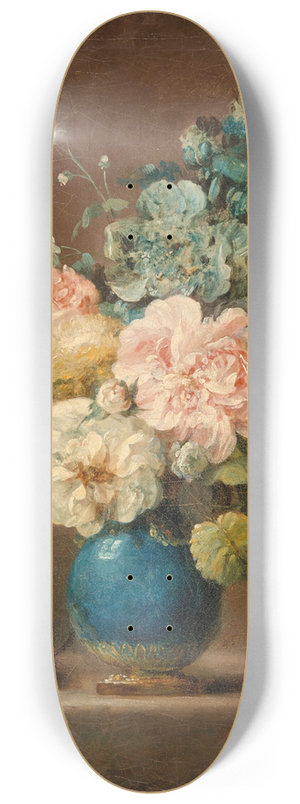 Anne Vallayer-Coster - Vase de fleurs et raisins poss sur un entablement 8.25 inch art skate deck
