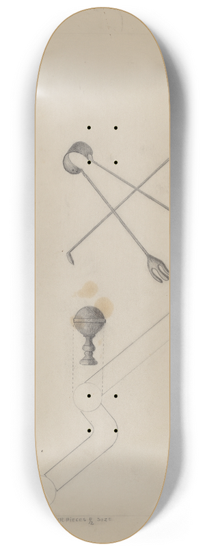 Ludmilla Calderon - Andiron and Fireplace Set 8.25 inch art skate deck