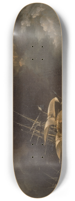 Ludolf Bakhuysen - Dutch Merchant, Ships in a Storm 8.25 inch art skate deck