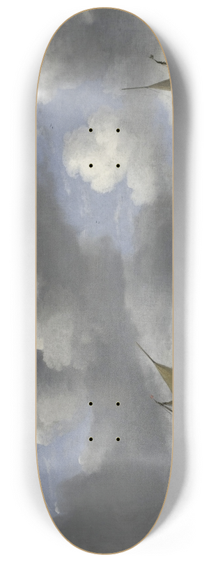 Ludolf Bakhuysen - Seascape and Fishing Boats 8.25 inch art skate deck