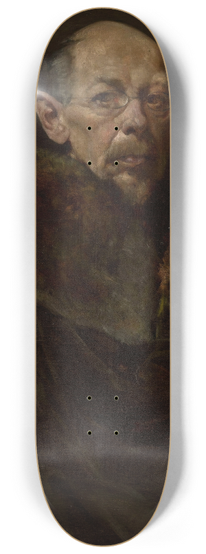 Ludomir Benedyktowicz - Portrait of an old man 8.25 inch art skate deck