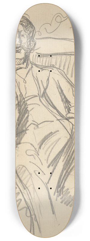 Ludvig Find - Kunsthistorikeren Carl V Petersen, siddende, med cigar 8.25 inch art skate deck Ludvig Find - Kunsthistorikeren Carl V Petersen, siddende, med cigar 8.25 inch art skate deck