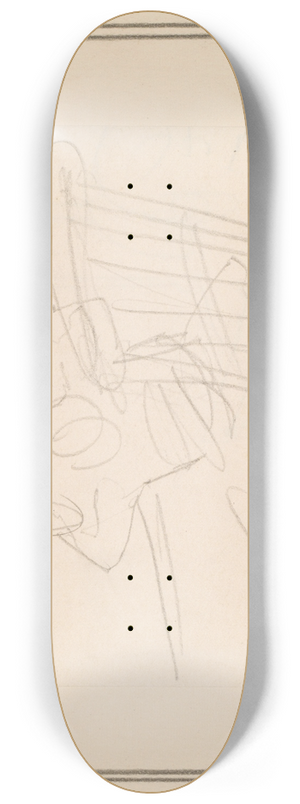 Ludvig Find - Rygvendt pige siddende p en stol 8.25 inch art skate deck Ludvig Find - Rygvendt pige siddende p en stol 8.25 inch art skate deck