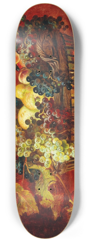 Ludwig Adam Kunz - Still Life with Basket of Fruit 8.25 inch art skate deck