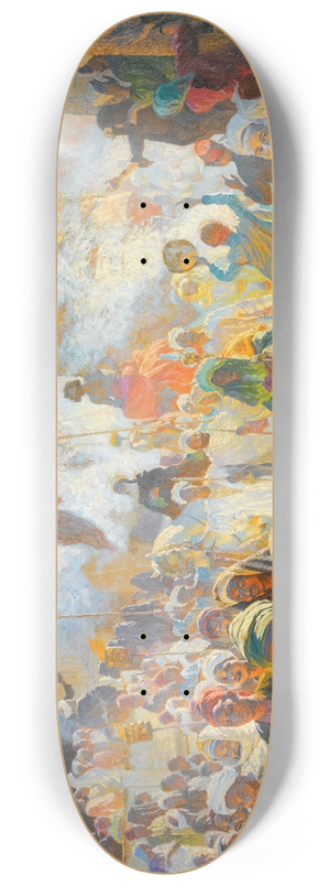 Ludwig Deutsch - The Procession Of The Mahmal Through The Streets Of Cairo 8.25 inch art skate deck